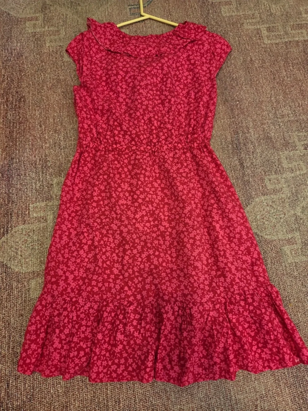 J. Crew V-Neck Ruffle mini faux wrap Dress Tossed Bouquet Print Sz 0 floral